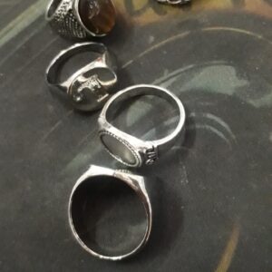 Revolte Accessories Men Silver Rings Pack Of 5