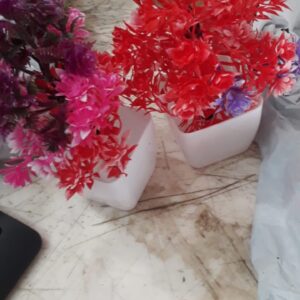 Dekory Small Artificial Multicolor Flowers In Pots 2