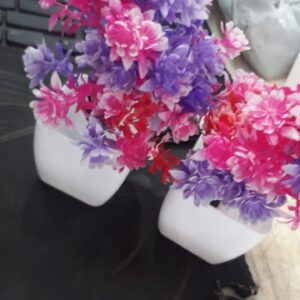 Dekr Small Artificial Multicolor Flowers In Pots 2