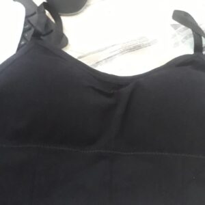 Women Sports Lightly Padded Bra Black Color Size 34