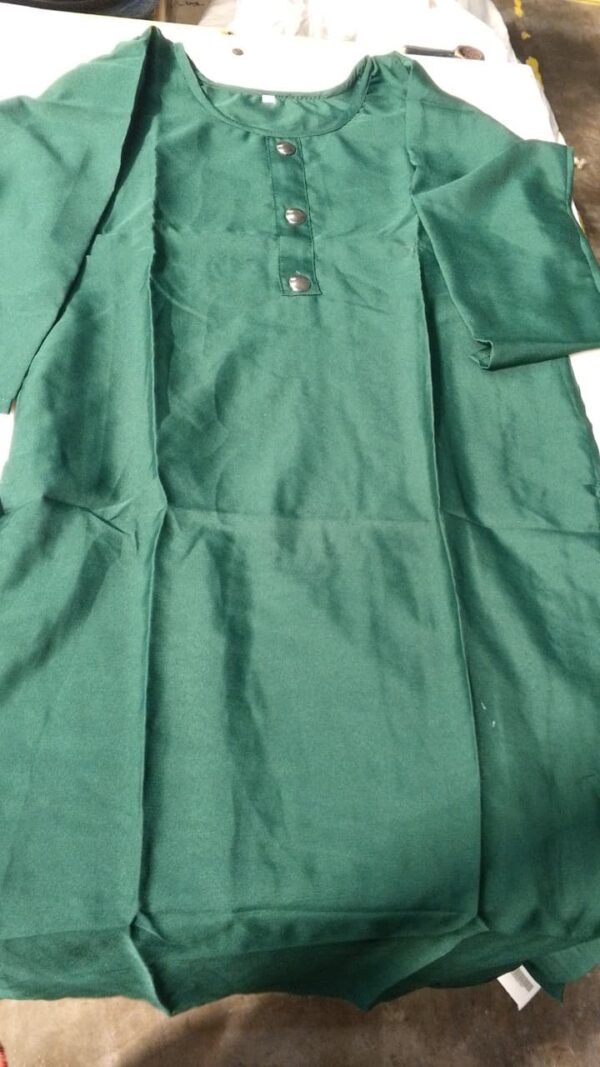 Green Colour Plain Kurta For Women Size S