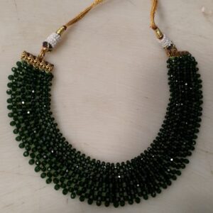 Green Pearl Necklace Set For Women