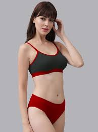 Komli Black And Red Color Bra For Women Size 32