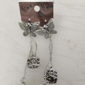 Silver Color Butterfly Earing For Women