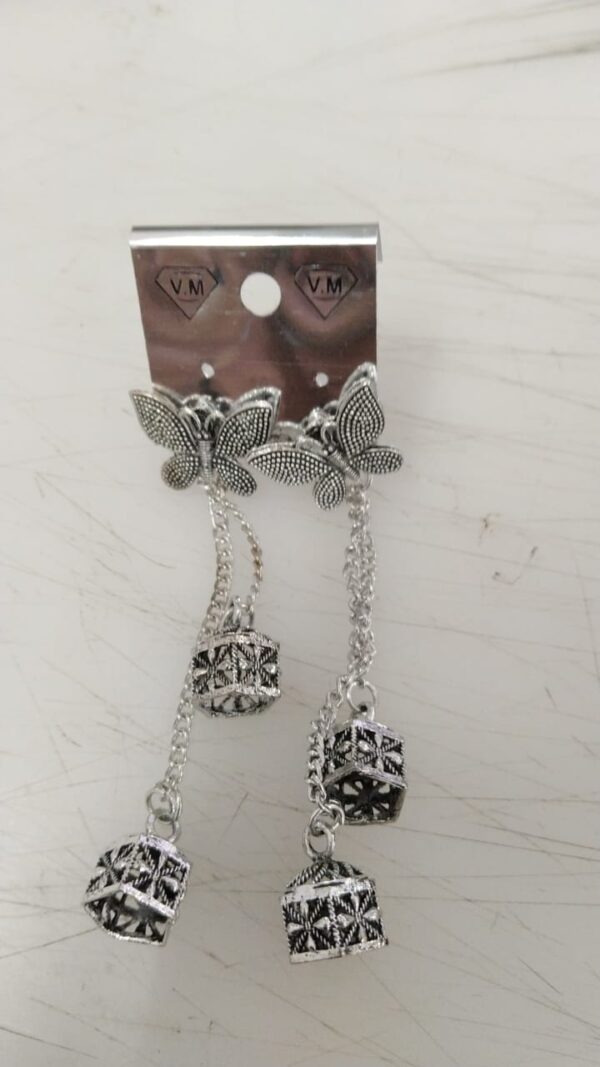 Silver Color Butterfly Earing For Women