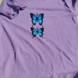 Lavender Colour Crop Top For Women Size Xs