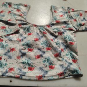 Off White Printed Blouse For Women Size M