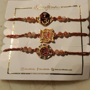 Gold Plated Rakhi For Brother Pack Of 3