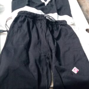 Boys Black With White T Shirt And Bottom Size S