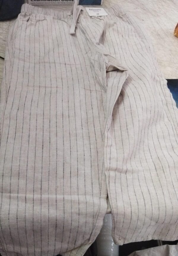 H And M Kids Boys Cream Color Linen Trousers Size 5 Years