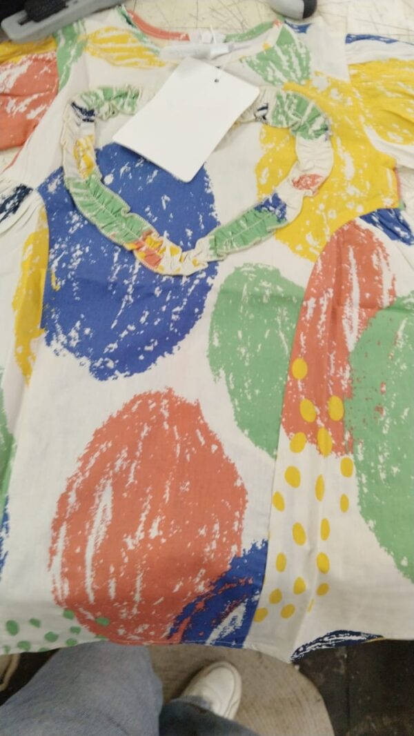 Hopscotch Artists Palette Puff Sleeve Dress Multicolour Size 2