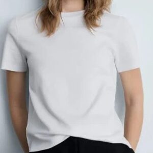 Mng White Colour T Shirt Size M For Women
