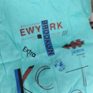 Sky Color Printed T Shirt For Kids Boys Size 1 Year