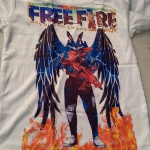 White Printed T Shirt For Kids Size 20
