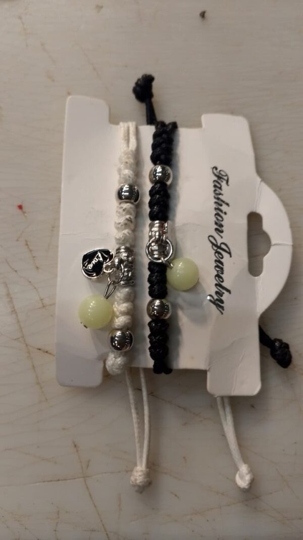 Black And White 2 Pc Braslate For Friend