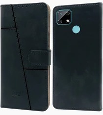 Realme C 12 Mobile Flip Cover Black