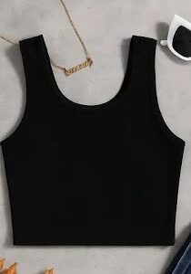Womens Black Tank Top Size S
