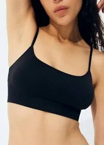 Womens Seamless Padded Bra Black Size M
