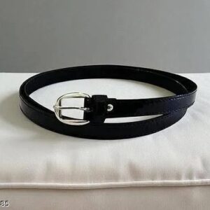 Girls Leather Belt Black