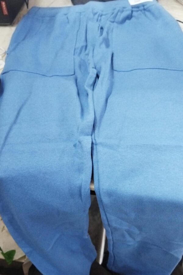 Sky Blue Color Plain Pocket Men Trouser Size S