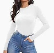 Women S White Full Sleeve T Shirt Size S