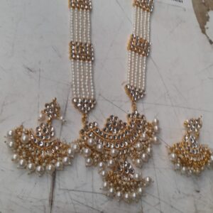 Womens Gold Plated Necklace White