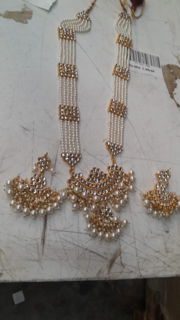 Womens Gold Plated Necklace White