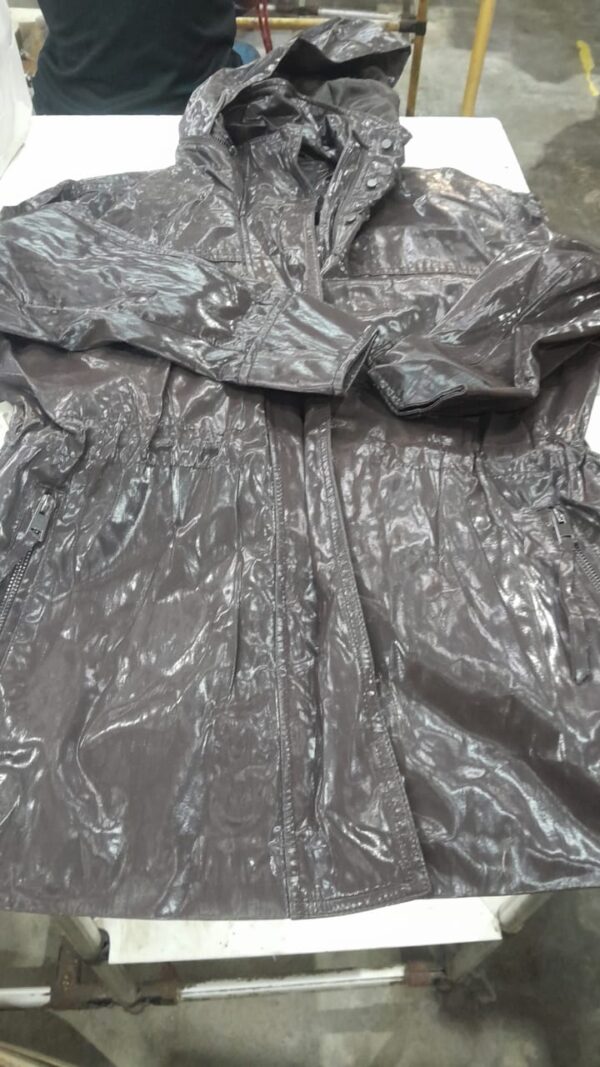 Zara Shiny Hooded Parka Brown Size S