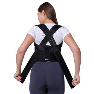 Pantheon Neoprene Posture Corrector Belt For Men Black Colour