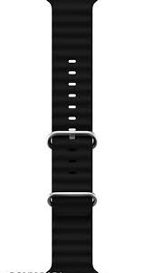 Soft Silicon Sport Belt For Series Ultra 8 7 6 5 Smart Watch Strap Black
