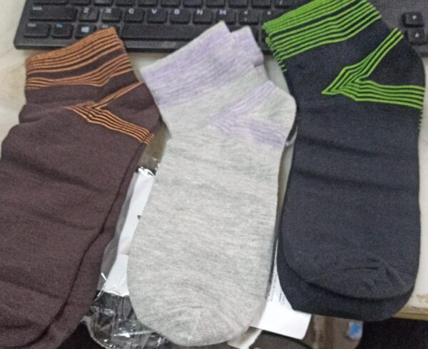 Dollar Bigboss MenS Ankle Socks Pack Of 3 Multicolour