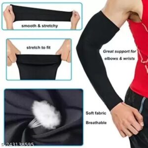Pack Of 2 Arms Sleeves For Mens Womens Black Skin Colour