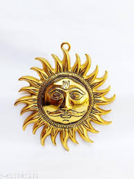 Wall Hanging Lord Sun Face Suraj Idol Home Decor Gift Purpose Decorative Showpiece