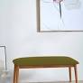 Chumbak Jodhpur Savanna Solid Green Sheesham Wood Bench