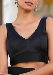 Women Shop For Premium Black Satin Blouse Size M