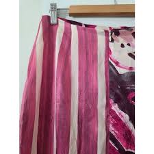 Zara Printed Satin Midi Skirt Size M