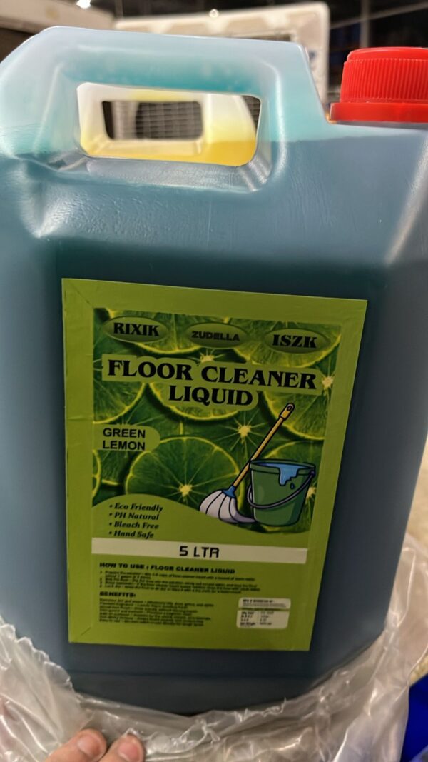 Iszk Floor Cleaner Liquid With Green Lemon 5 Ltr