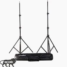 Prolite Light Stand Kit 9 Feet Pair Of 2 Light Stands With Carry Bag Portable Foldable