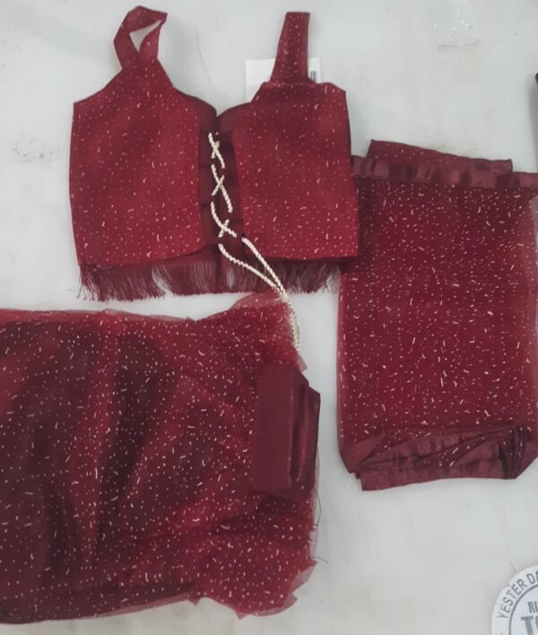 Lehenga Choli For Girl Color Maroon Size 7 To 8 Y