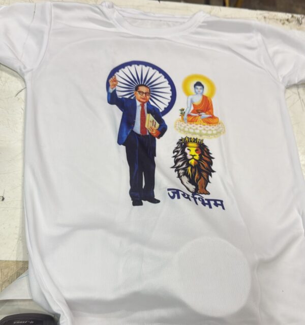 Kids White Color Printed T Shirt Size 32