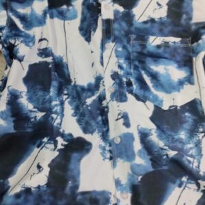 Men Printed Half Sleeve Shirt Color Blue Size L