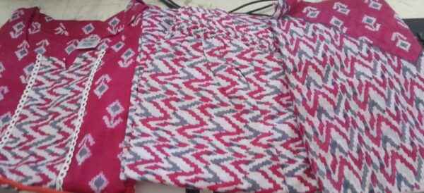 Womens Printed Kurta Set Pink Size 4Xl