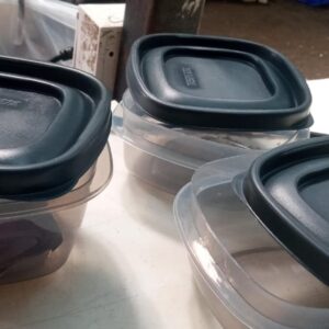 Toriva Plastic Polypropylene Food Storage Containers Set 3 Pcs
