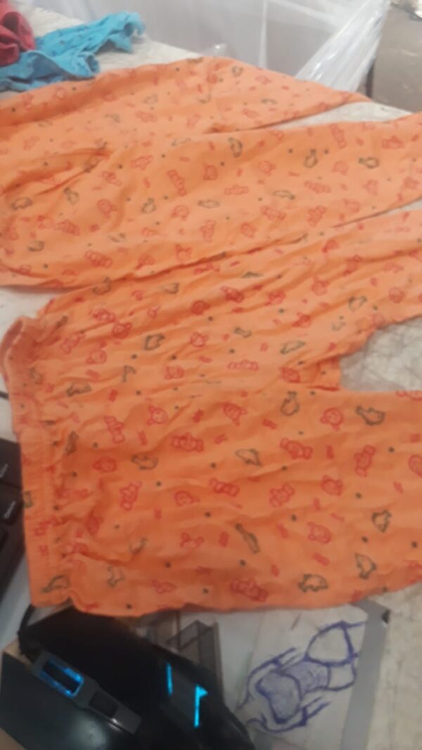 High Quality Baby Boys And Girls Cotton Printed Pyjama Pack Of 2 Orange Color 12 To 17 Month