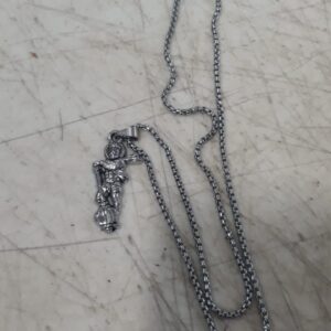 The Men Thing Silver Rounded Box 3Mm Chain Stainless Steel 28 Inch Necklace For Men