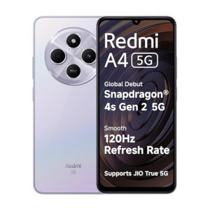 Redmi A4 5G 4Gb Ram 64Gb Rom With Accessories Colour Sparkle Purple Imei 864673077581741