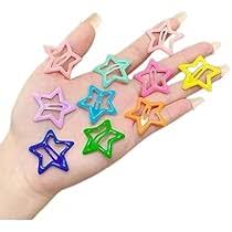 Star Hair Clips For Girls Multicolor 14 Pairs