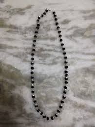 Karungali Malai Silver Cap Plated Necklace 1Pc