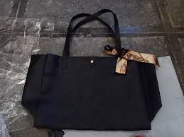 Stylish Black College Tote Bags For Women 1Pc