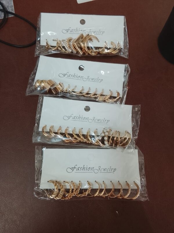 24 Pairs Combo Set Latest Stylish Hoop Earings